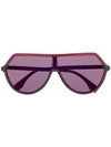 Fendi Ff Oversized-frame Sunglasses In Red
