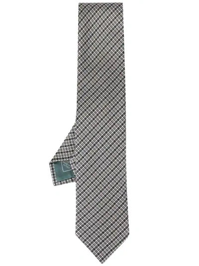 Brioni Houndstooth-print Tie In Multicolour