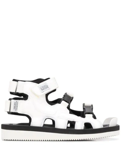 Suicoke Boak-v Buckled Sandals In White