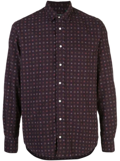 Gitman Vintage Long-sleeved Patterned Shirt In Purple
