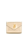 Moschino Dollar Sign Motif Plaque Purse In Gold