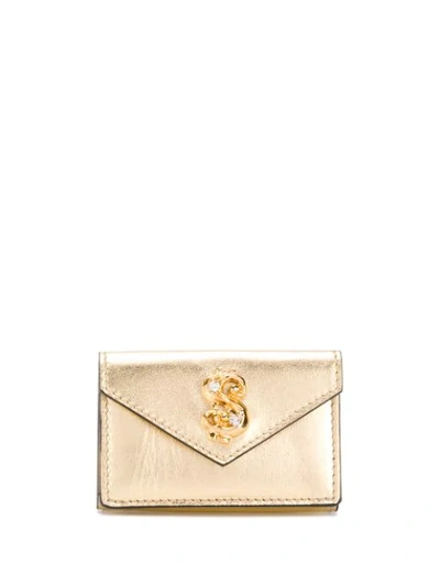 Moschino Dollar Sign Motif Purse In Gold