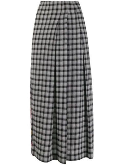 Mcq By Alexander Mcqueen Contrast Print Midi-skirt In Grey