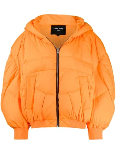 Chen Peng Oversized Puffer Jacket In Orange