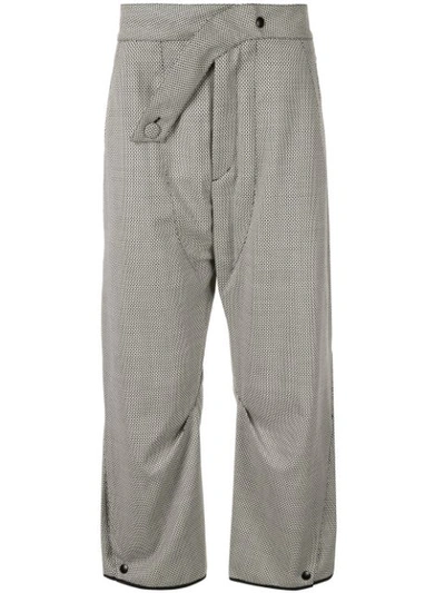 Kiko Kostadinov Micro Print Loose Fit Trousers In Grey