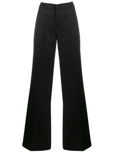 Semicouture Wide Leg Trousers In Black