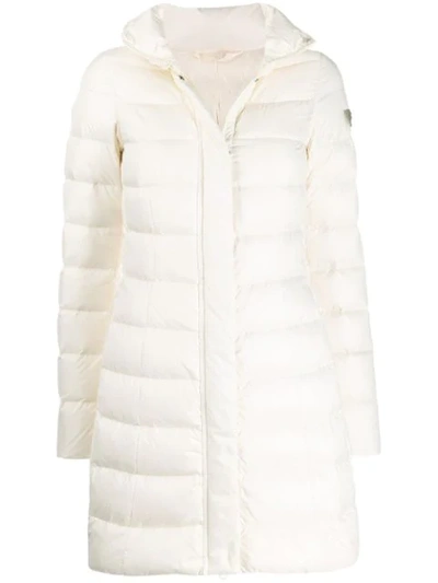 Peuterey Fitted Padded Coat In Neutrals