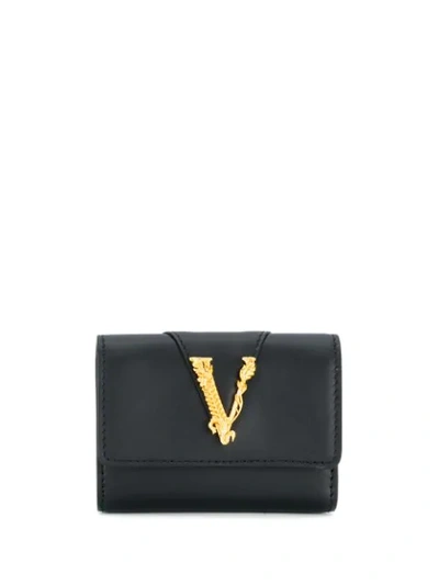 Versace Virtus Purse In Black