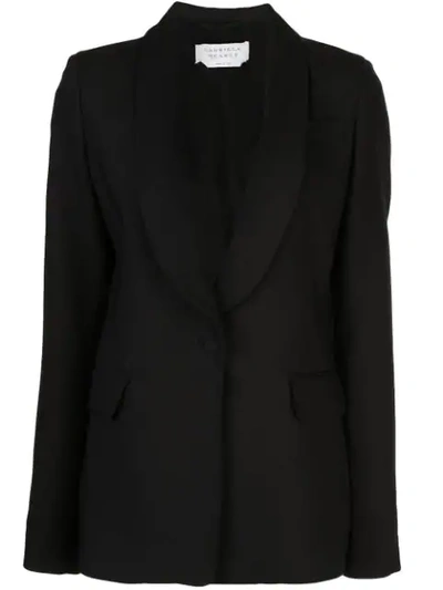 Gabriela Hearst Shawl Collar Single Breasted Blazer In Black