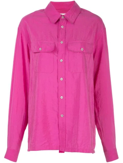 Lemaire Oversized Pocket Shirt In Pink
