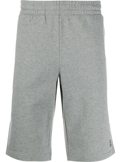 Ea7 Raised Logo Track Shorts In Grey