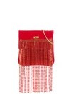 Gcds Mini Rhinestone Cross Body Bag In Red