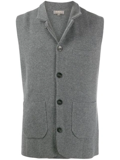 N•peal Collared Milano Waistcoat In Grey