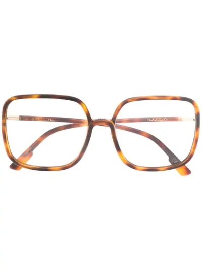 Dior So Stellaire 1 Oversized Glasses In Brown