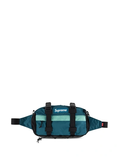 Supreme Logo Patch Belt Bag In Blue