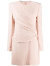 Stella Mccartney Gathered-panel Fitted Mini-dress In Pink