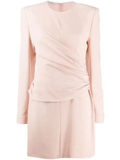 Stella Mccartney Gathered-panel Fitted Mini-dress In Pink