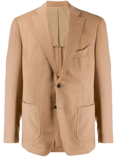 Lardini Single-breasted Blazer In Brown