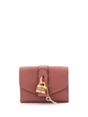 Chloé Small Aby Tri-fold Wallet In Pink