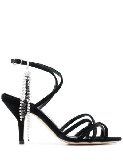Magda Butrym Embellished Mid-heel Sandals In Black