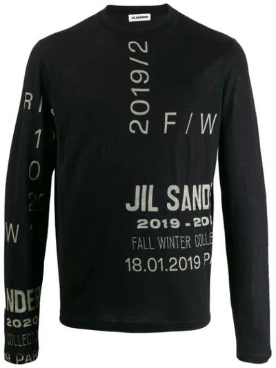 Jil Sander Knitted Jumper In Black