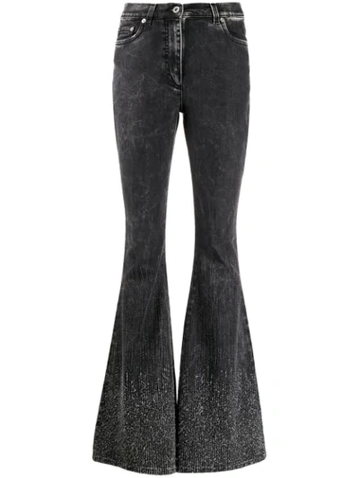 Faith Connexion Flared Mid-rise Jeans In Grey
