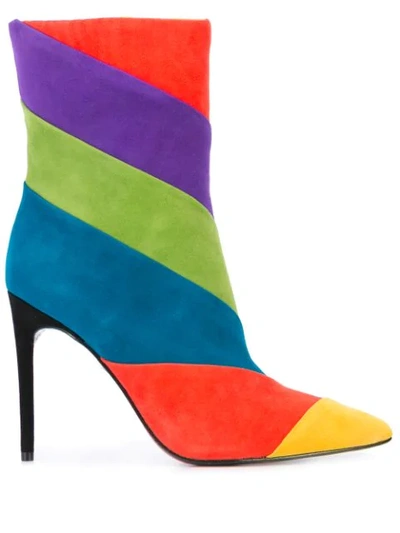 Alice And Olivia Claudia Rainbow Boots In Pink