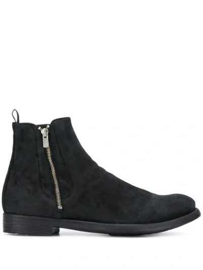 Officine Creative Side Zipped Boots In Black