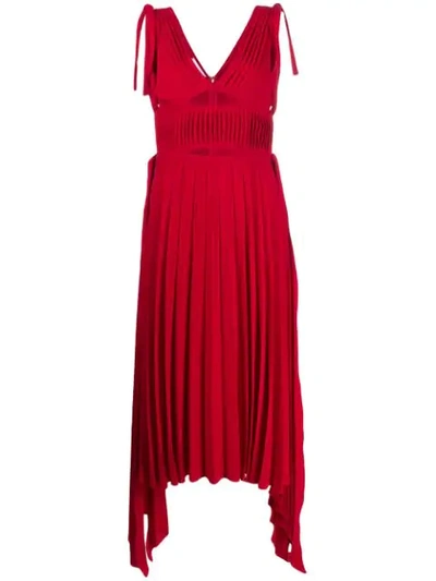 Atu Body Couture Asymmetric Hem Maxi Dress In Red
