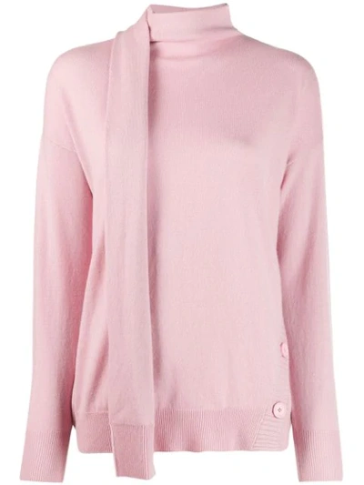 Pinko Allora Buttoned Jumper In Pink