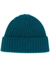 N•peal Chunky Ribbed Hat In Green