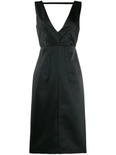 N°21 Pleated Midi Dress In Black