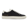 Common Projects Black & Silver Retro Low Special Edition Sneakers In Black/ Silver