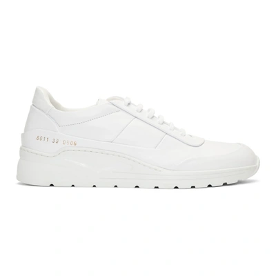 Common Projects White Cross Trainer Sneakers In 0506 White
