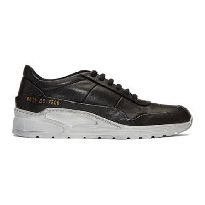Common Projects Black Cross Trainer Sneakers In 7506 Blk/wh