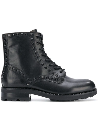 Ash Black Wolf Studded Boots