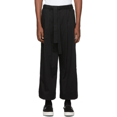 Naked And Famous Denim Ssense Exclusive Black Wide Trousers