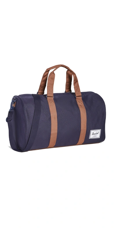 Herschel Supply Co. Novel Duffle Bag In Peacoat/ Saddle Brown