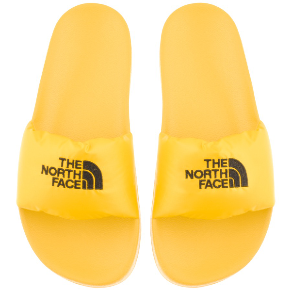 The North Face Nuptse Down Fill Slide Sandal In Yellow Modesens