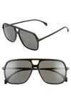 Gucci 58mm Navigator Sunglasses In Black