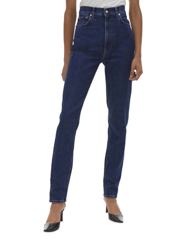 Helmut Lang Femme Hi Spikes Jeans In Acc Bright Stone