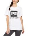 Calvin Klein 1981 Bold Lounge Short-sleeve Crew Neck Tee In White