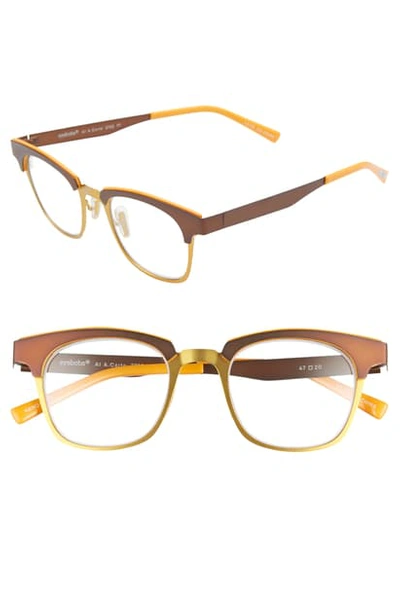 Eyebobs Al A. Carte 47mm Reading Glasses In Brown/ Orange