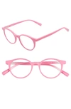 Eyebobs Case Closed 49mm Round Reading Glasses In Pink Matte