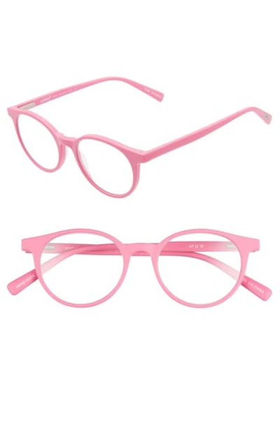 Eyebobs Case Closed 49mm Round Reading Glasses In Pink Matte