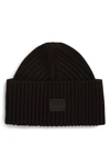 Allsaints Travelling Ribbed Beanie In Black