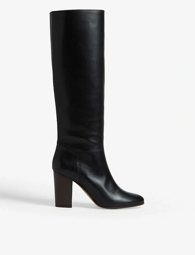 Maje Flity Leather Knee-high Boots