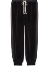 Gucci Loose Chenille Jogging Pant With Label In Black