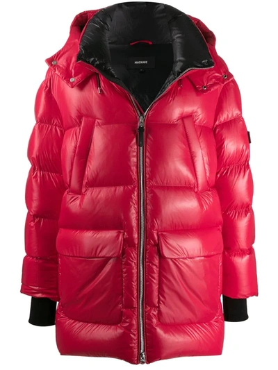 Mackage Red Down Lustrous Kendrick Jacket