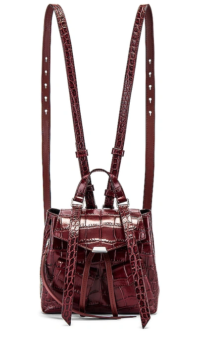 Allsaints Polly Leather Backpack In Bordeaux